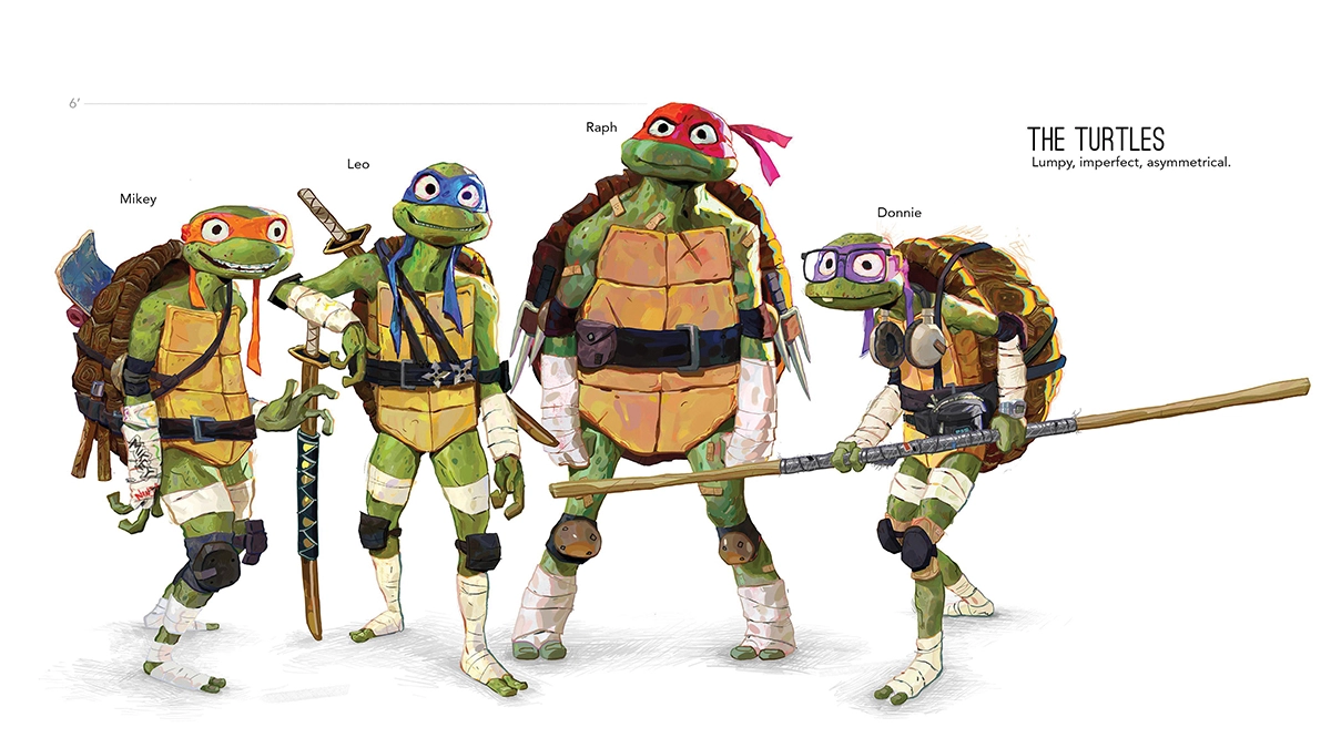 tortugas ninja diseño de personajes